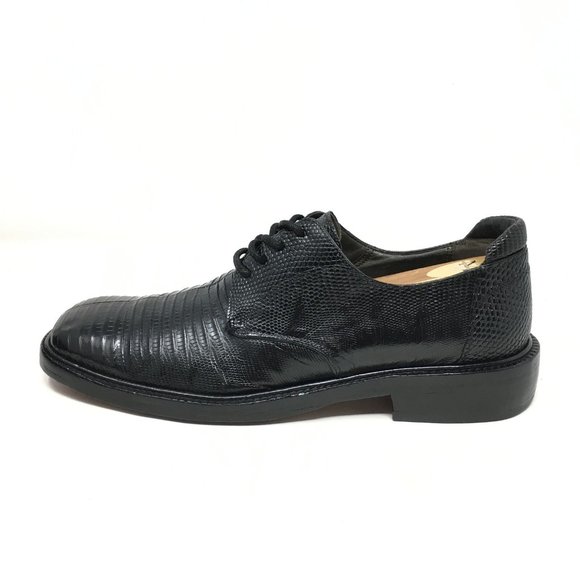 Mezlan Oxfords Shoes Size 8 Black Full Lizard